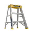 2-Step Aluminum Step Stool with 300 lb. Load Capacity in Silver/Black