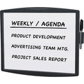 13-1/4"x15-3/8" ABS Plastic Whiteboard, Black Frame