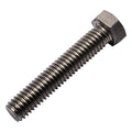 Grade 2, 3/8"-16 Hex Head Cap Screw, Plain Grade 2 Titanium, 2 in L