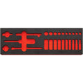 Foam Inserts, Black/Red, 16" L, 5" W