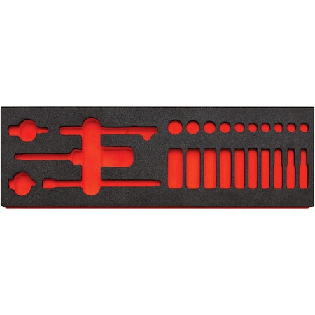 Foam Inserts, Black/Red, 16" L, 5" W