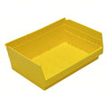 Economy nesting shelf bin, Plastic, Yellow, 6 in H, 16 1/2 in W, 11 5/8 in L