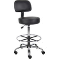 Caressoft Medical/Drafting Stool W/ Back Cushion