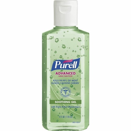 Hand Sanitizer Aloe Gel, 4oz Portable Flip Cap Bottle, PK24