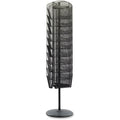 Rotating Magazine Stand, 30-Pocket, Black