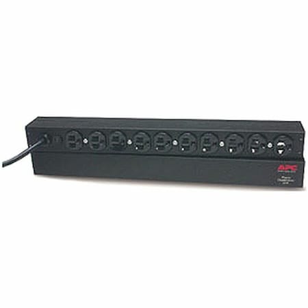 Power Strip, Surge, 5-15R, 5-15P, 12 ft., Black