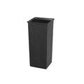 21 gal Square Heavy Duty Plastic Can, Black, Plastic, 13 in