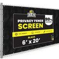 Priv Netting,Blk,Reinf Grmt,6ftX20 ft