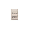 Hubbell 4 Socket Single Gang Network Faceplate - 4 x Total Number of Socket(s) - 1-gang - Office White - 4 x RJ-45 Port(s)