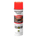 Precision Line Marking Paint, Inverted, Fluorescent Red/Orange, 17 oz