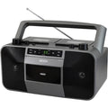 Portable Stereo CD Player Dual Cassette Deck Recorder with AM/FM Radio