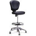 Drafting Chair Extended Height Chair, Black, Vinyl, 23" to 33" Height, Vinyl, Black