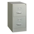 15 in W 2 Drawer Vertical File Cabinet, Light Gray, Letter