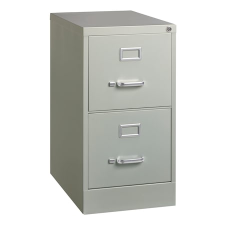 15 in W 2 Drawer Vertical File Cabinet, Light Gray, Letter