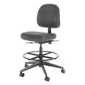 Polyurethane Task Chair, 22-3/4" to 33-1/4", No Arms, Wood