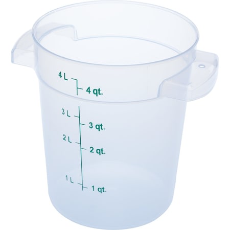 Food Storage Container, Color Clear, 4 qt