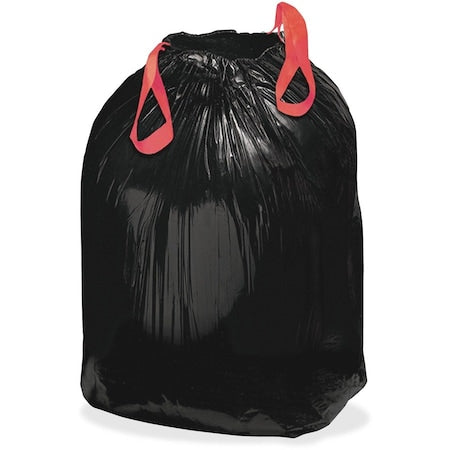 Heavy-Duty Trash Bags, Drawstring, 33 gal, 1.2 mil, 33.5" x 38", Black, PK150