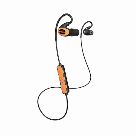 Rechargeable Earplugs Bluetooth-Enabled Earplugs, 27 NRR NRR, Orange