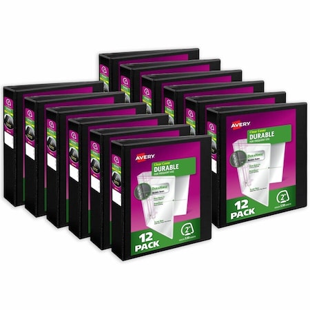 Binder, Black Durable View 3 Ring, PK12