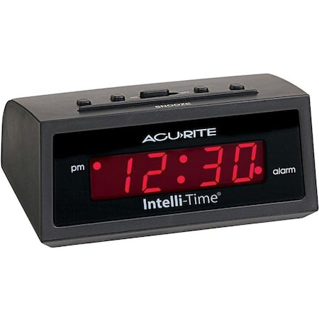 Intelli-Time Alarm Clock,Black
