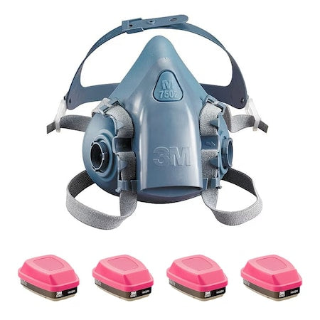 Half Mask Respirator Kit, S, Blue, Gray