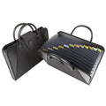 8-1/2" x 11" Black Expanding File with Handles, 1/EA