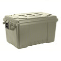 Stackable Storage Trunk W/ Lid, 14 gal, 24 in L x 15 in W x 13 in H, Green, Plastic