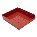Economy nesting shelf bin, Plastic, Red, 4 in H, 16 1/2 in W, 17 7/8 in L