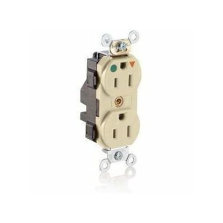 Straight Blade Receptacle, 5-15R, 15 A, 125V AC, Surface Mount, Isolated Ground