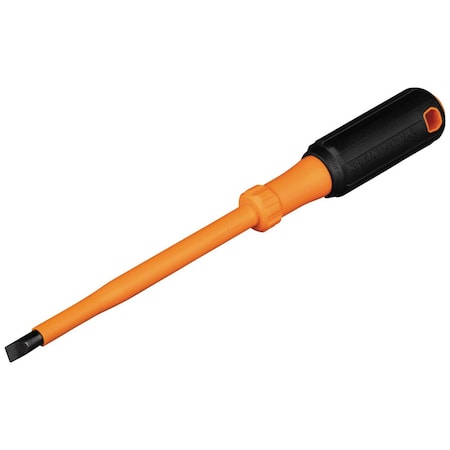 Insulated Screwdriver, Cb, 5/16 in, Black, Round