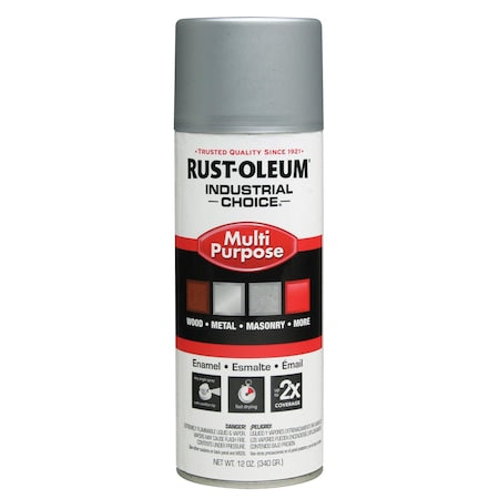 Spray Paint, Dull Aluminum, Gloss, Solvent, 12 oz