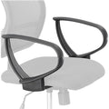 Desk Chair Loop Arms, Loop Arms, Mesh, Black