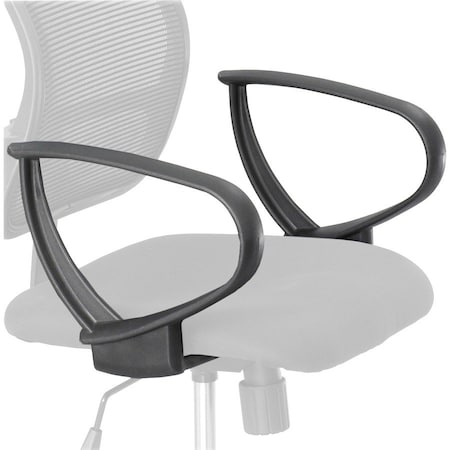 Desk Chair Loop Arms, Loop Arms, Mesh, Black