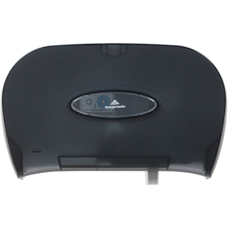 Toilet Paper Dispenser, Horizontal Double Roll, Standard Core, Wall Mount, Smoke