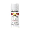 Spray Paint, White, Semi-Gloss, Solvent, 12 oz.