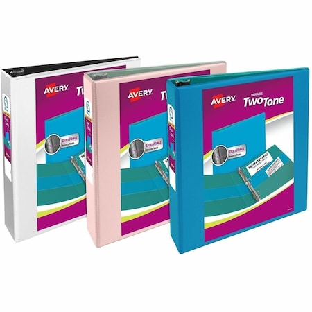 Two-Tone View 2" 3-Ring Binders with Poc