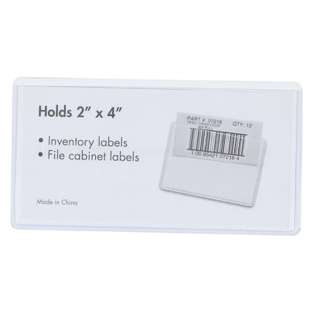 Magnetic Label Holder, 2 x 4 In, PK100