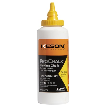 Marking Chalk, Yellow, Semi-Permanent, 8oz