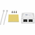 Surface Mount Box, Cat5e, 2P, White