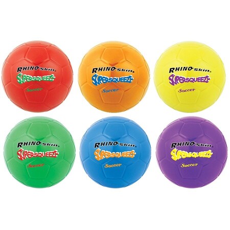 Rhino Skin Spr Squeeze Soccor Ball, PK6