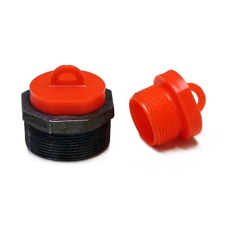 FME Plug,3/8"",NPT Thread Plug,Red,PK100
