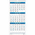 Recycled Three-Month Format Wall Calendar, Vertical, 8 x 17, 14-Month: Dec 2024 to Jan 2026