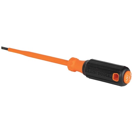 Insulated Screwdriver, Cb, 3/16 in, Black, Round