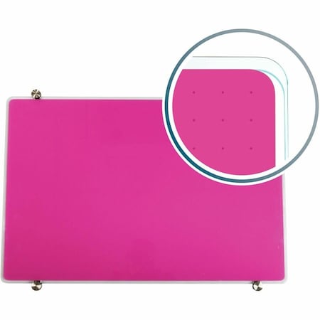 Board and wall fixing, 40 in, Tempered Glass Frame, Violet