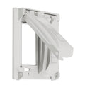 Box Cover, Outlet Box Type, 2 Gang, Aluminum, Flip and Snap Cover Type