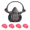 Half Mask Respirator Kit: 4 Cartridges Included, Rugged Comfort 6500 Series, (AG) (OV);P100, Size M