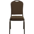 Hercules Banquet Chair, Brown Back, 17-1/4 in W 20-1/4" L 38" H, Fabric Seat