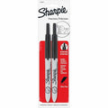 Permanent Marker, Black, Ultra Fine Tip, Capped, 2 PK