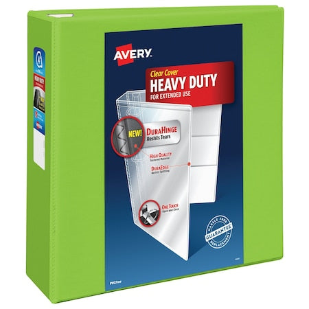 Heavy-Duty View 3 Ring Binder, 4 in