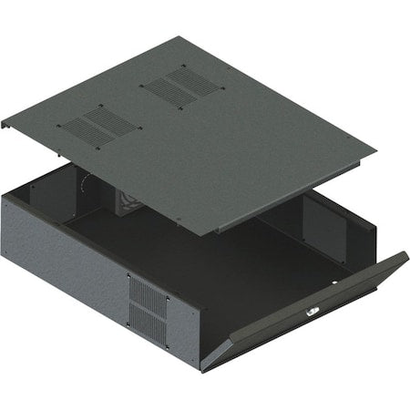 VMP Low Profile DVR / Storage Lockbox - 3U Rack Height x 19" Rack Width - Rack-mountable - Black